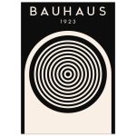 Bauhaus 1923 Geometric Minimalist Art Poster - Black & Cream