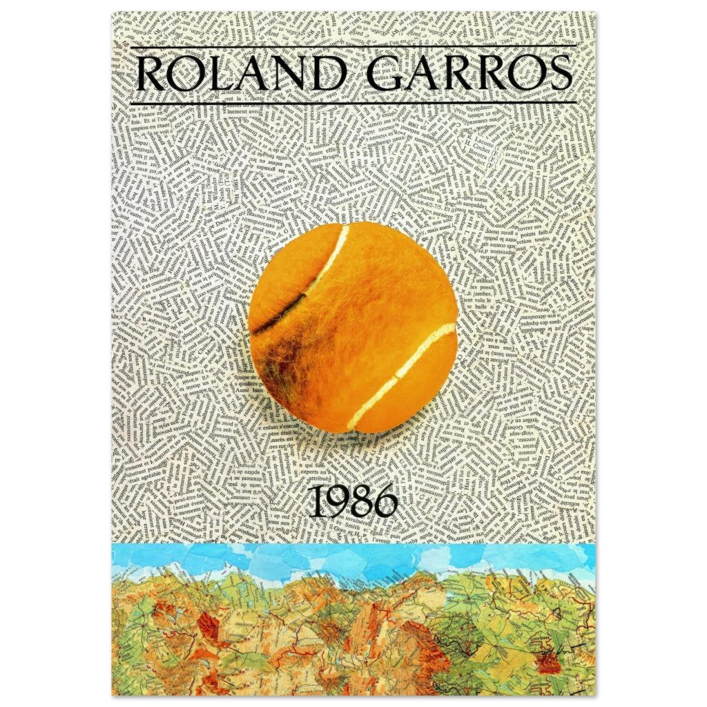 e69adcad-b80e-4465-823e-766a8d1f7660.jpg Roland Garros 1986 Vintage Tennis Poster – French Open Retro Sports Wall Art Premium Matte Paper Poster - Image 1